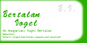 bertalan vogel business card